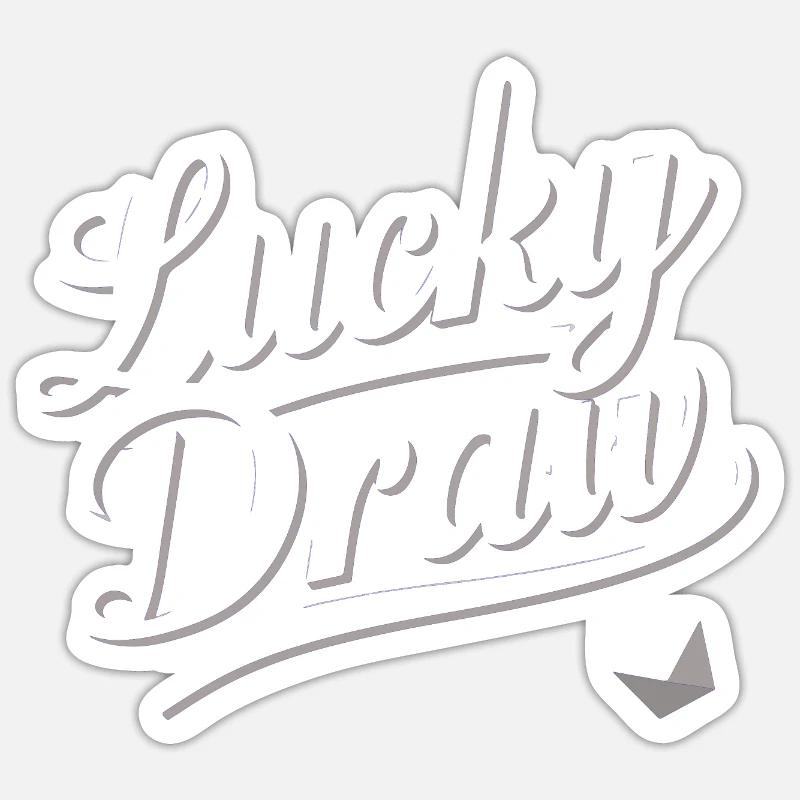 LUCKY DRAW - Sticker size S (10 x 10 cm) - white matte