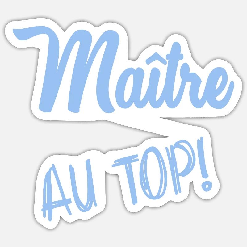 MAÎTRE. MAITRE - Sticker taille S (10 x 10 cm) - blanc mat