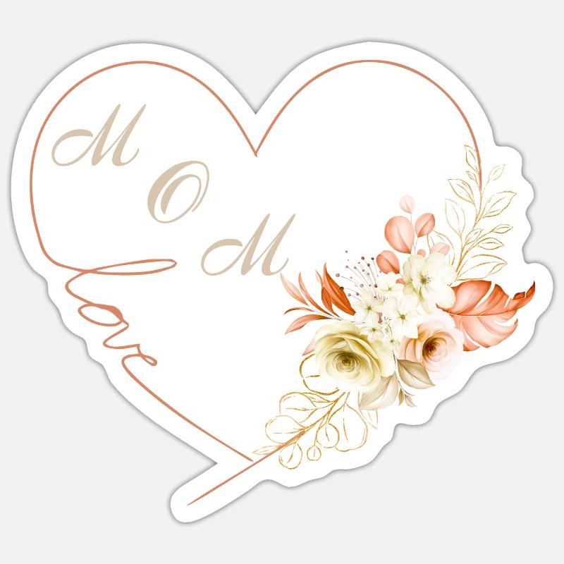 Festa della mamma. - Sticker formato S (10 x 10 cm) - bianco opaco