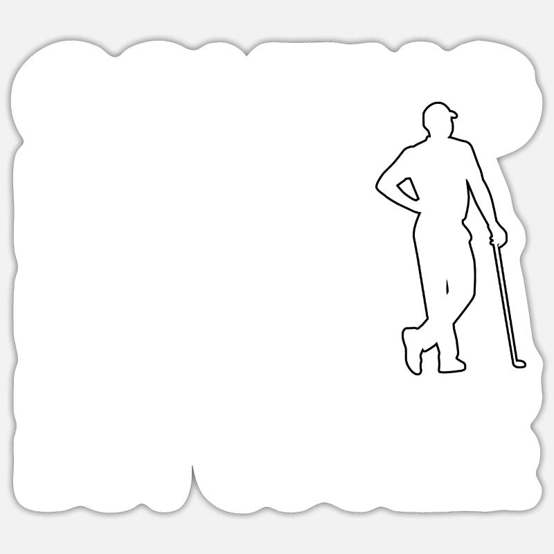 Golfing Dad Like A Regular Dad But Cooler Sticker Größe S (10 x 10 cm)