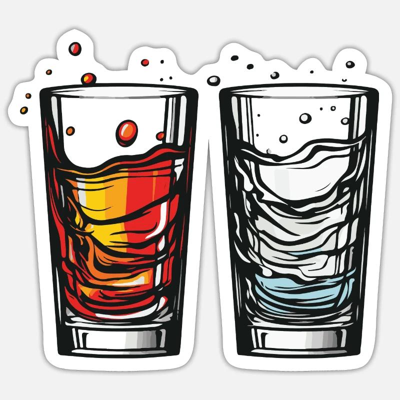 Verre à tequila Sticker taille S (10 x 10 cm)