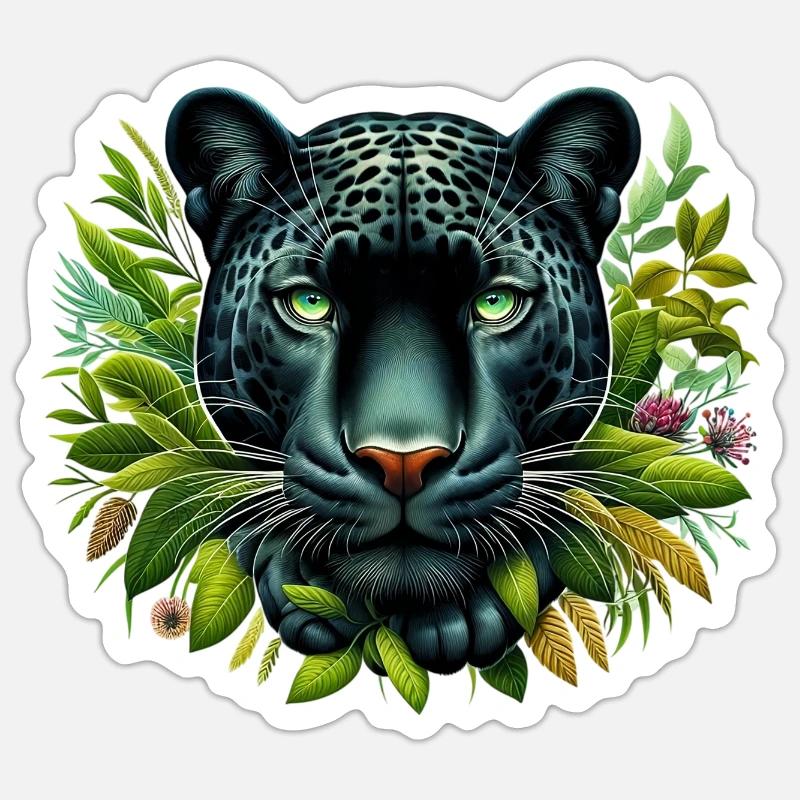Panther - Sticker size S (10 x 10 cm) - white matte
