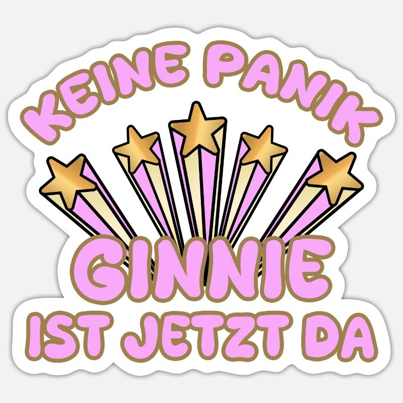 Woman's name Ginnie - Sticker size S (10 x 10 cm) - white matte