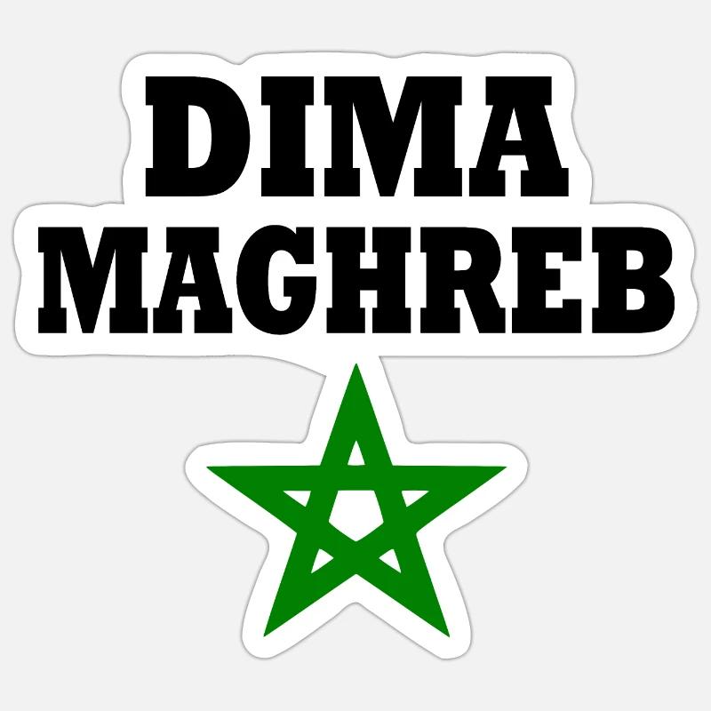 Dima maghreb - Sticker size S (10 x 10 cm) - white matte