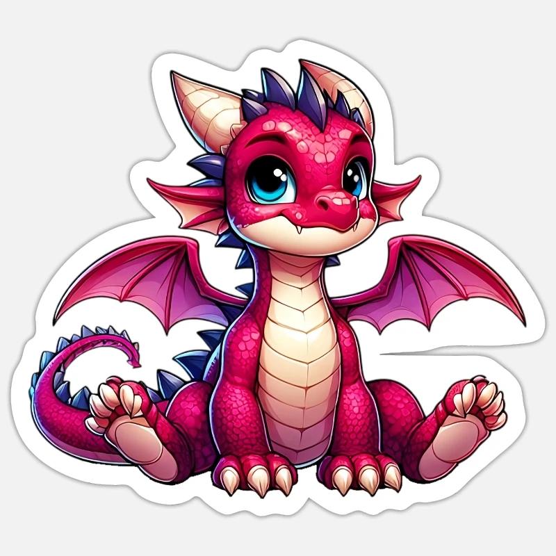 Dragon - Sticker size S (10 x 10 cm) - white matte