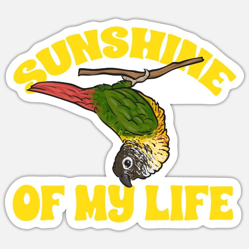 Perruche Molina Perroquet Perruche oiseau - Sticker taille S (10 x 10 cm) - blanc mat