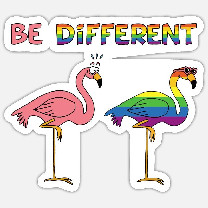 differ - Sticker size S (10 x 10 cm) - white matte