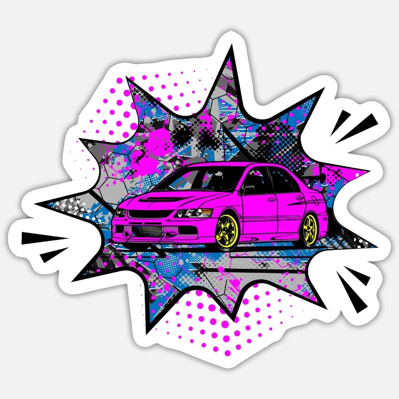 Mitsu pink bubble - Sticker Größe S (10 x 10 cm) - Mattweiß