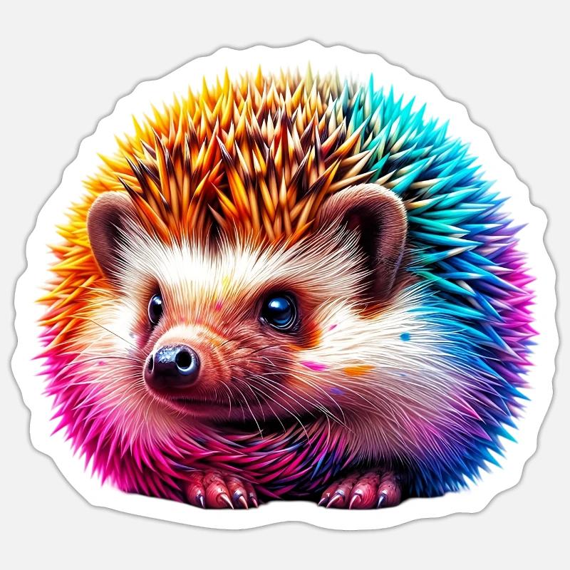Hedgehog - Sticker size S (10 x 10 cm) - white matte
