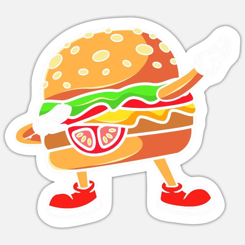 Cheeseburger Sticker size S (10 x 10 cm)