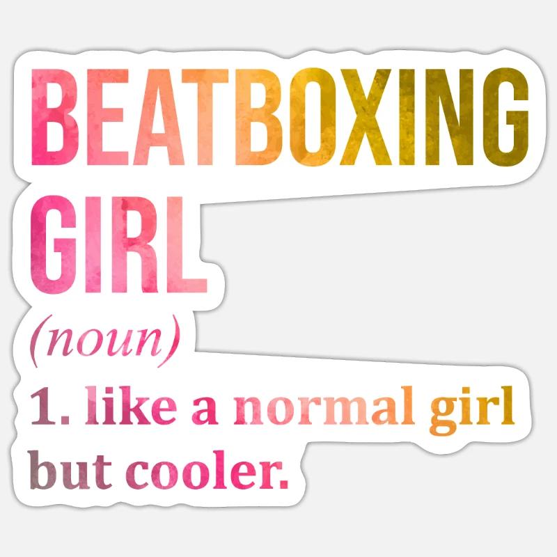 Beatbox (Englisch) Sticker Größe S (10 x 10 cm)