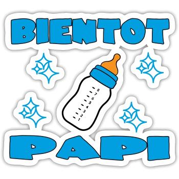 BALD OPA - Sticker Größe S (10 x 10 cm) - Mattweiß - Vorne