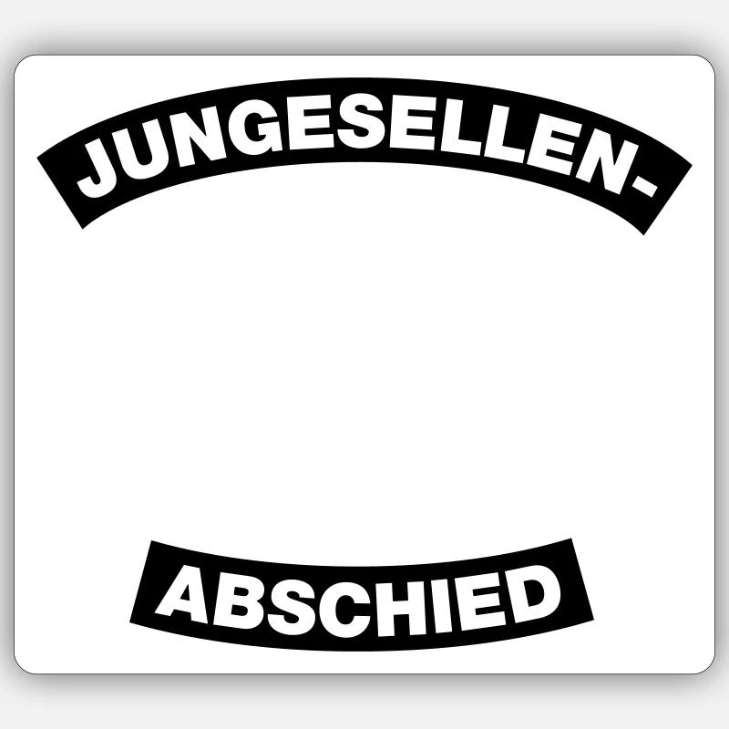 Junggesellenabschied Rahmen Element 1C (MC-Style) Sticker Größe S (10 x 10 cm)