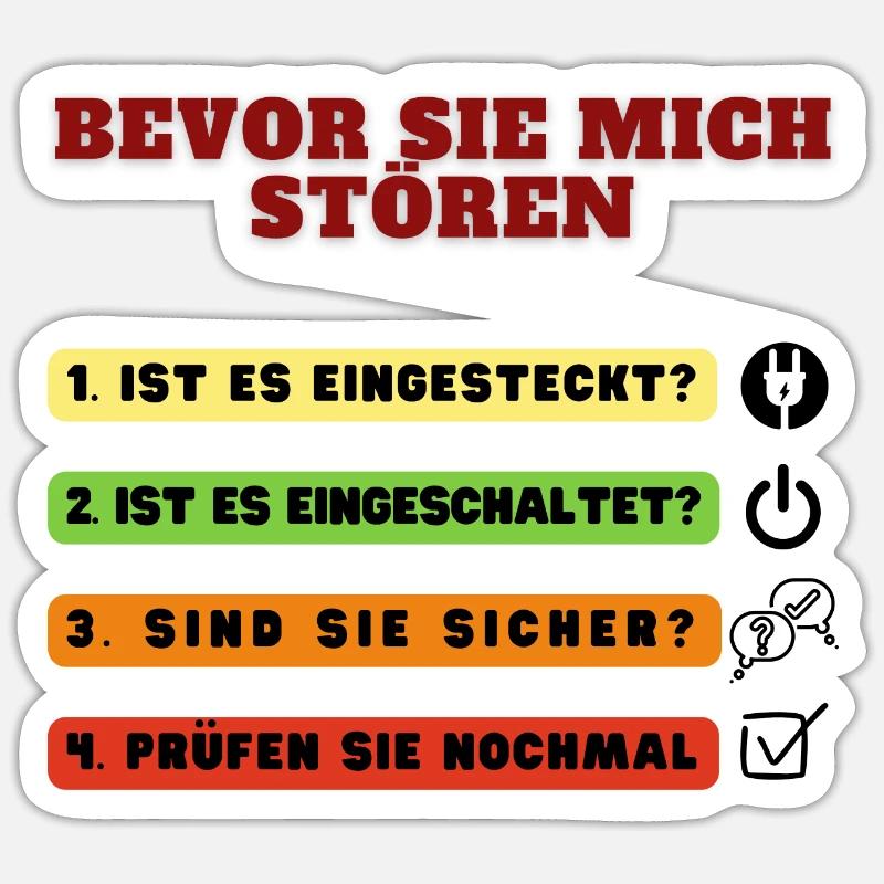 IT - Bevor Sie mich stören Sticker Größe S (10 x 10 cm)