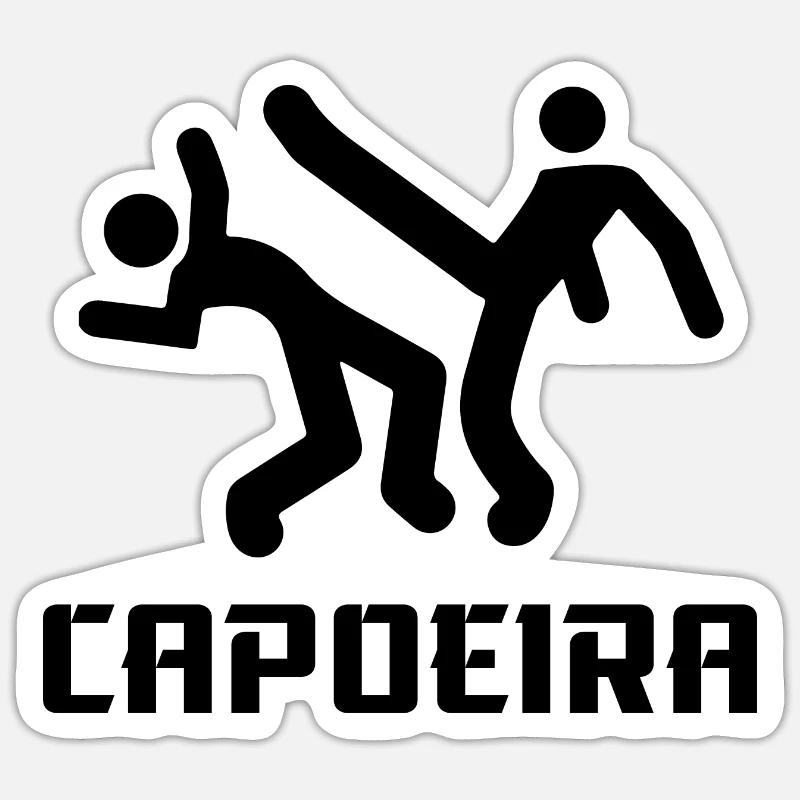 Capoeira - Sticker Größe S (10 x 10 cm) - Mattweiß