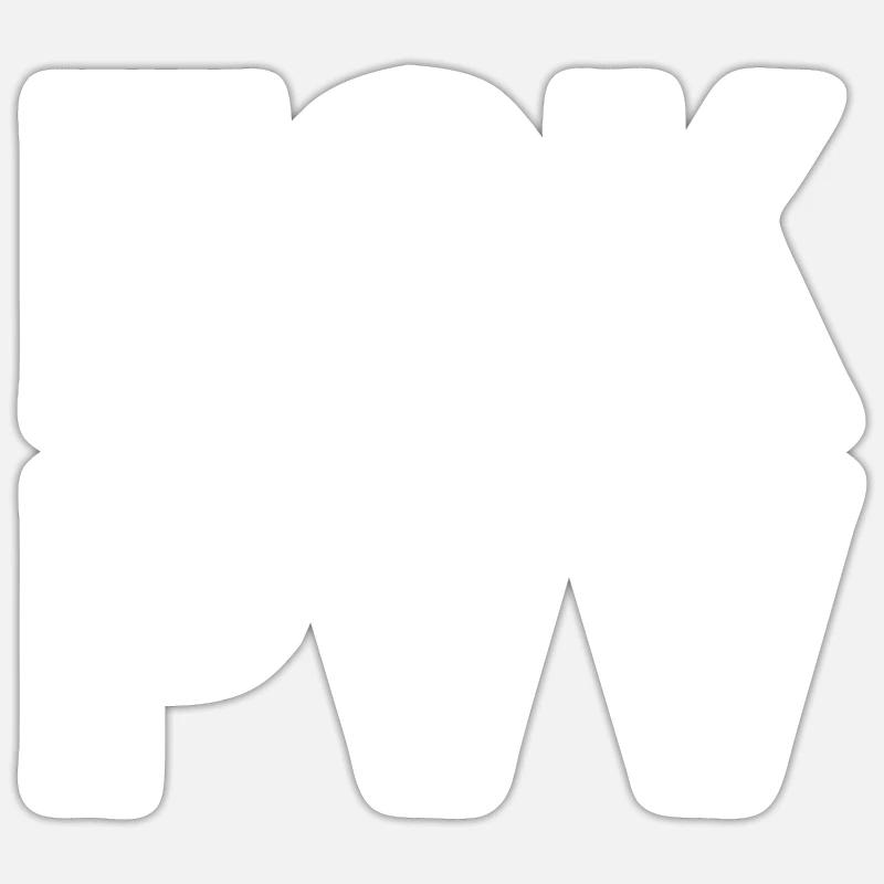 Fck pvv - Sticker Größe S (10 x 10 cm) - Mattweiß