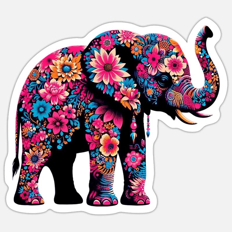 Elephant Sticker size S (10 x 10 cm)