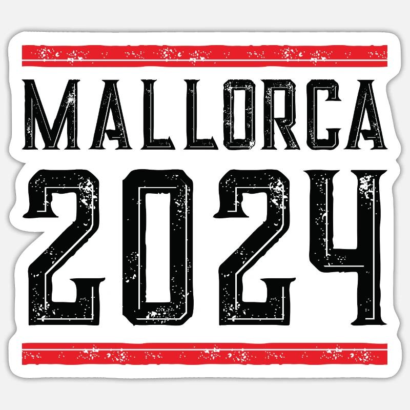 Mallorca 2024 - Sticker Größe S (10 x 10 cm) - Mattweiß