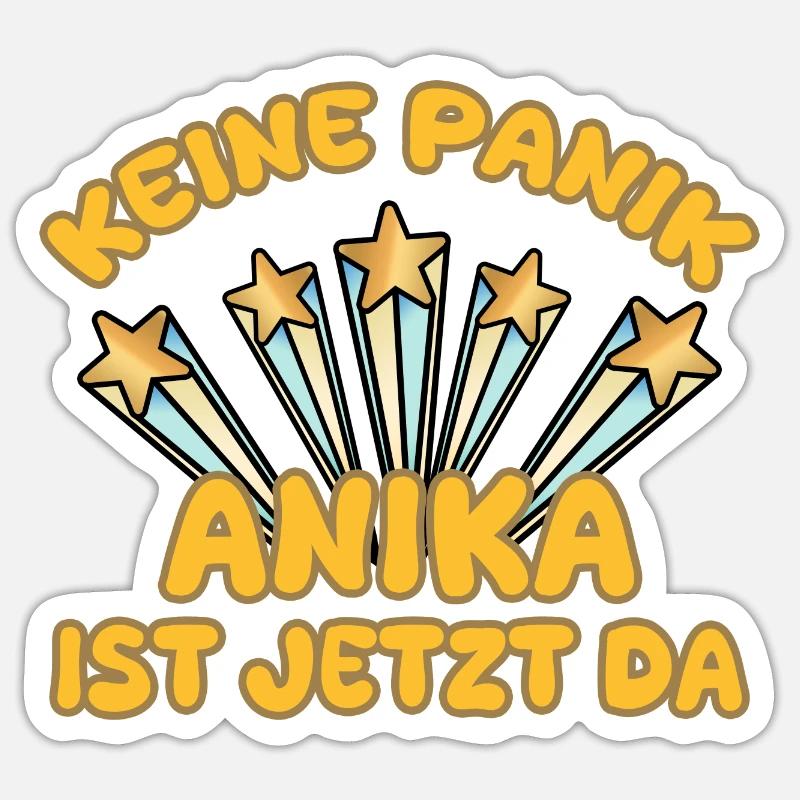 Anika - Sticker taille S (10 x 10 cm) - blanc mat