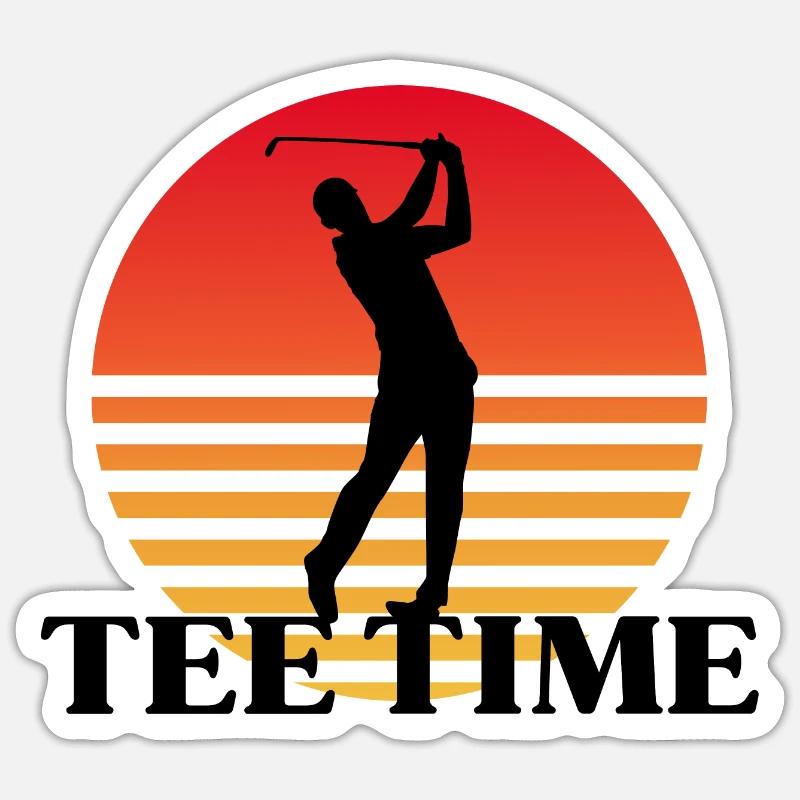 Tee Time! Sticker size S (10 x 10 cm)