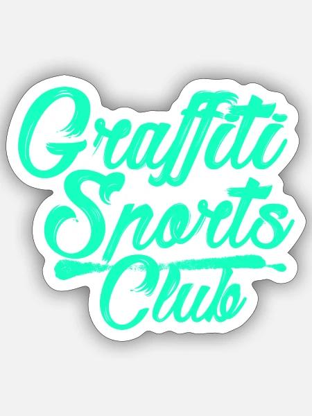 Graffiti Sports Club 2024 - Sticker Größe S (10 x 10 cm) - Mattweiß