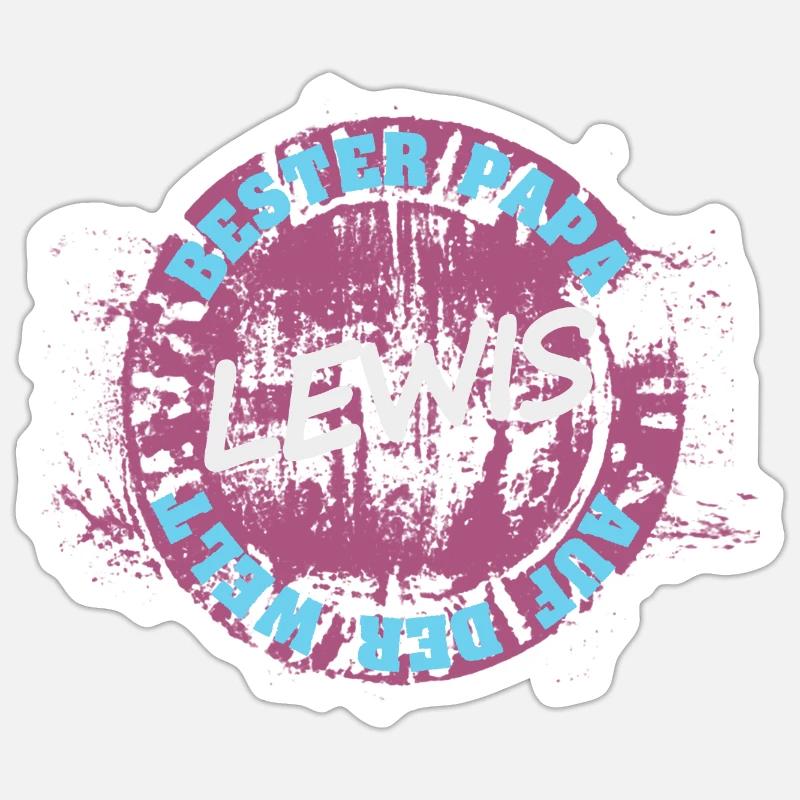Lewis as Father's Day - Sticker size S (10 x 10 cm) - white matte