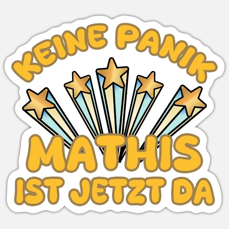 Vorname Mathis - Sticker Größe S (10 x 10 cm) - Mattweiß