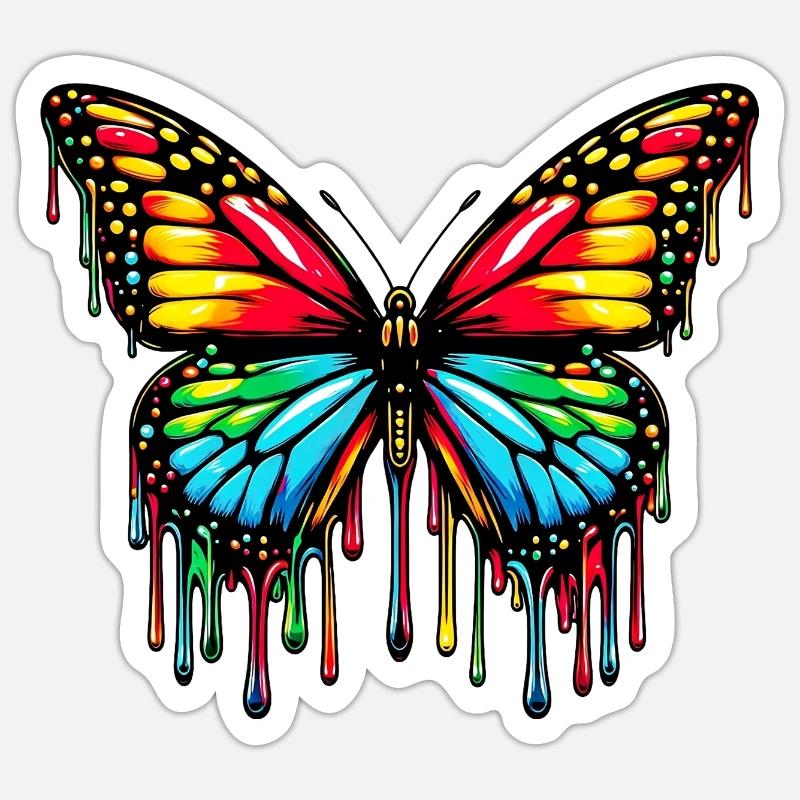 Butterfly - Sticker size S (10 x 10 cm) - white matte