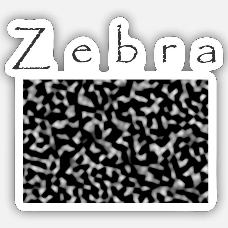 Zebra Sticker Größe S (10 x 10 cm)