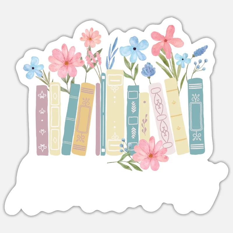 Booktrovert - Amoureux des livres Lecture Introverti - Sticker taille S (10 x 10 cm) - blanc mat