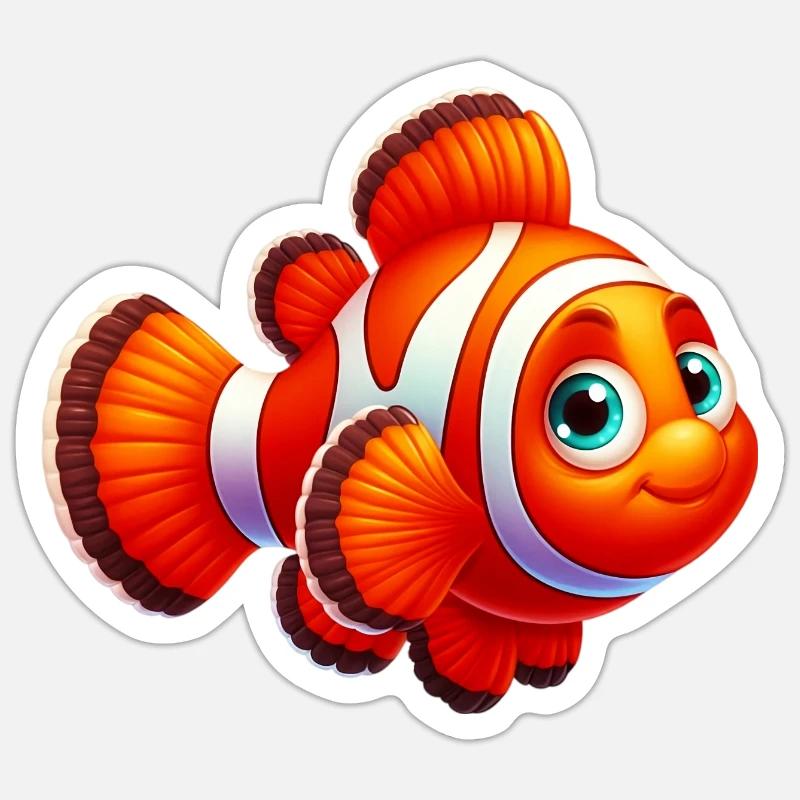 Clownfish - Sticker size S (10 x 10 cm) - white matte