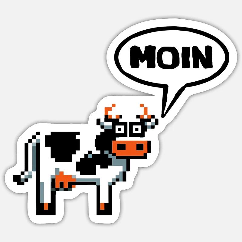Dialect: German, Hipster, Nordic, Moin Sticker size S (10 x 10 cm)