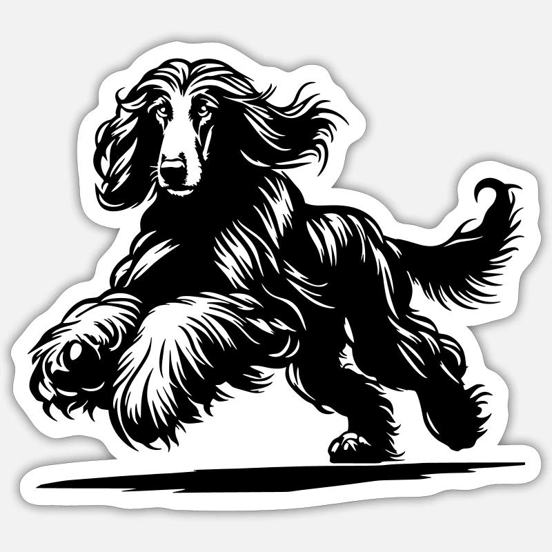 Afghan - Sticker size S (10 x 10 cm) - white matte
