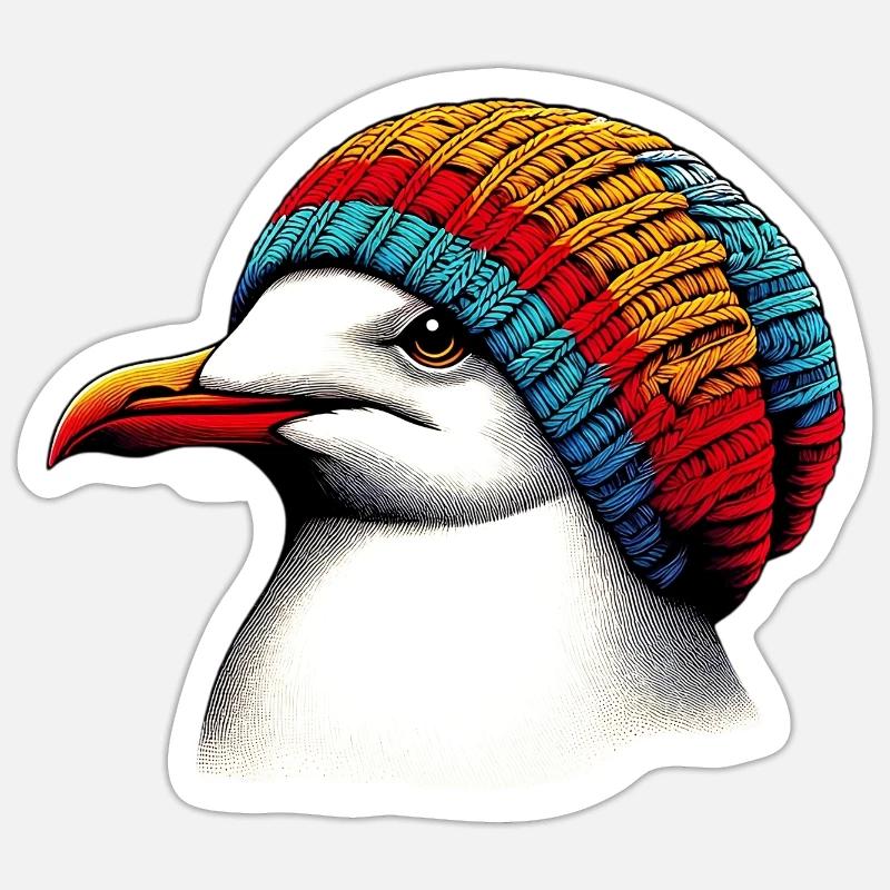 Mouette Sticker taille S (10 x 10 cm)