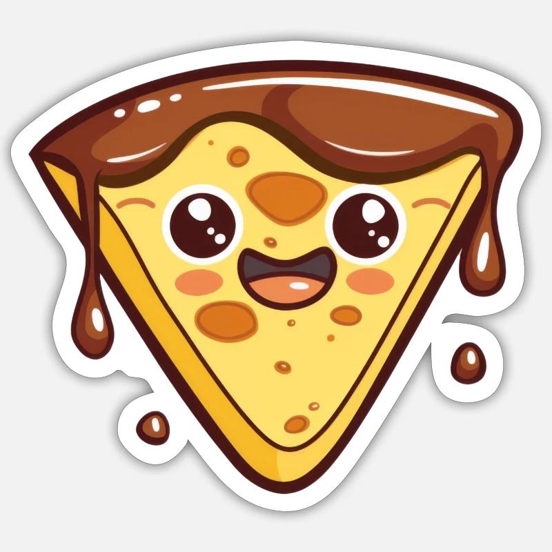 Funny Pizza Slice Comic - Sticker size S (10 x 10 cm) - white matte