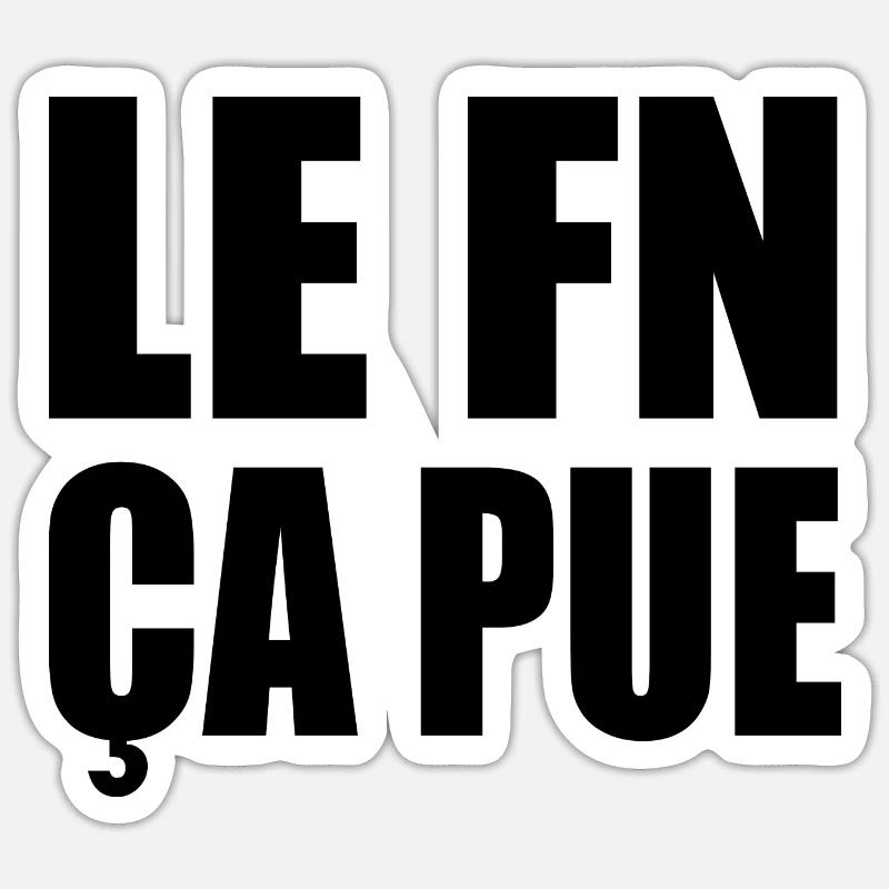 The FN stinks - Sticker size S (10 x 10 cm) - white matte