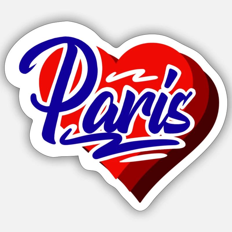 Paris - Sticker Größe S (10 x 10 cm) - Mattweiß