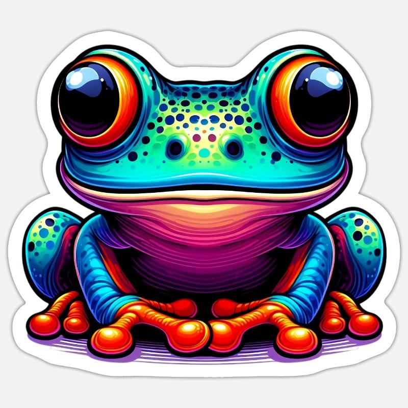 Frog - Sticker size S (10 x 10 cm) - white matte