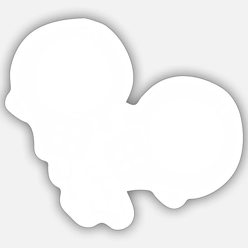 handschellen - Sticker Größe S (10 x 10 cm) - Mattweiß