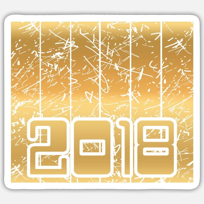 2018 - Sticker taille S (10 x 10 cm) - blanc mat