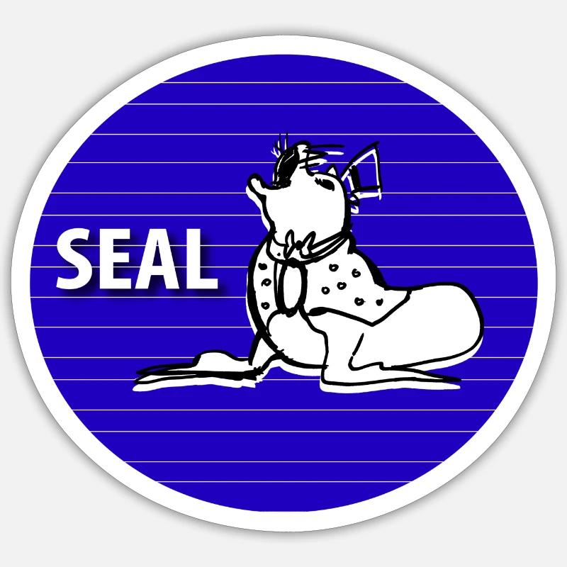 Phoque Sticker taille S (10 x 10 cm)