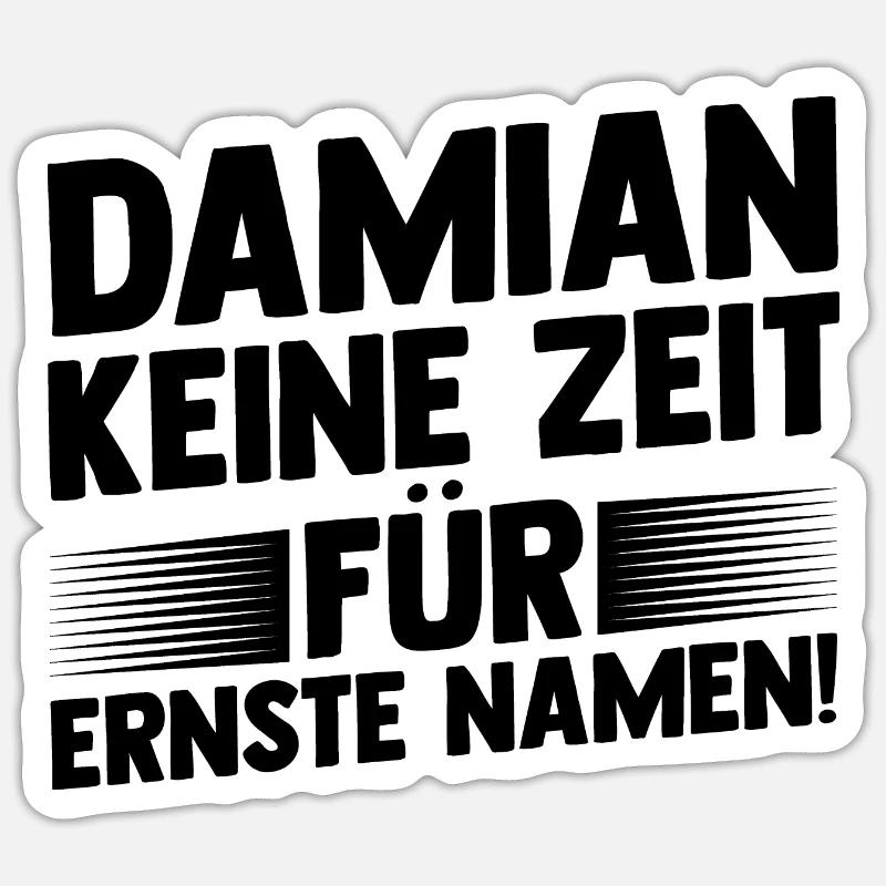 First name Damian - Sticker size S (10 x 10 cm) - white matte