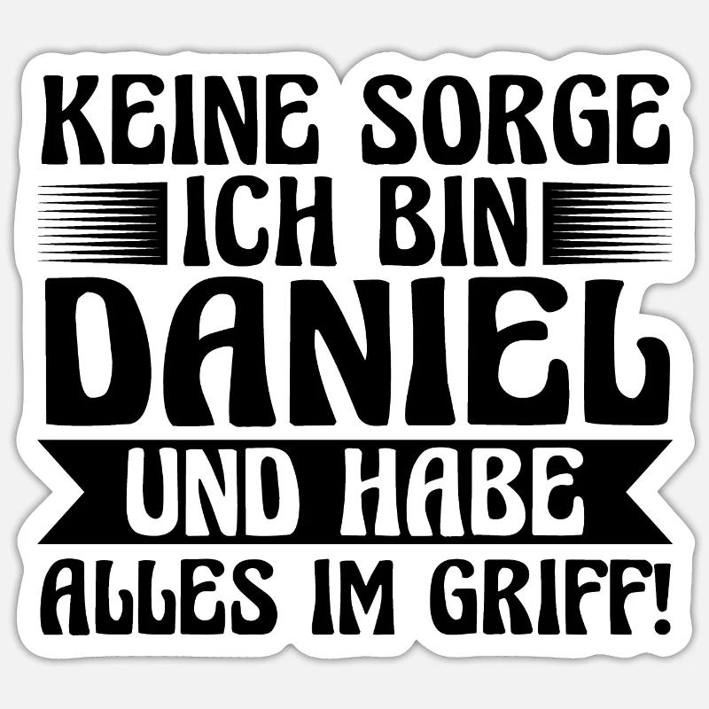 First name Daniel - Sticker size S (10 x 10 cm) - white matte