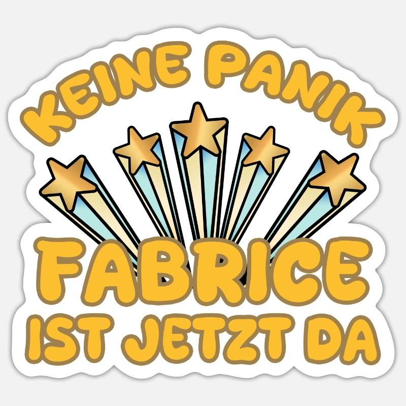 Fabrice comme prénom - Sticker taille S (10 x 10 cm) - blanc mat