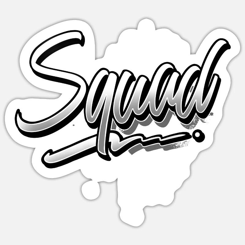 Équipe - Sticker taille S (10 x 10 cm) - blanc mat