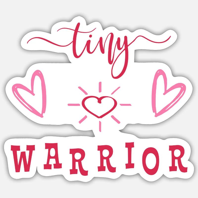 Tiny Warrior - Mut machen - Glücksbringer Sticker Größe S (10 x 10 cm)