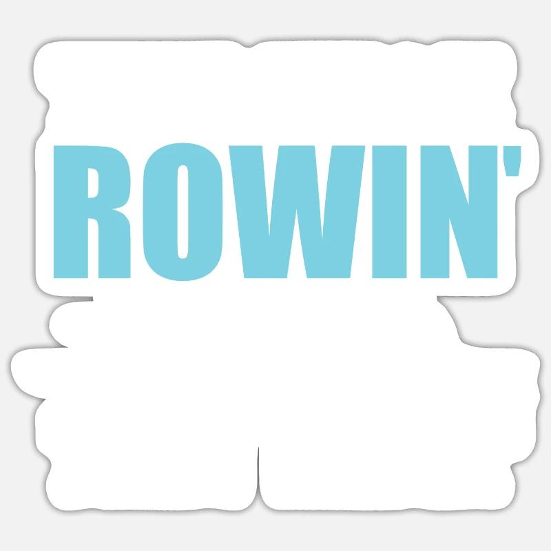 Rowing Team Funny Rowing - Sticker size S (10 x 10 cm) - white matte