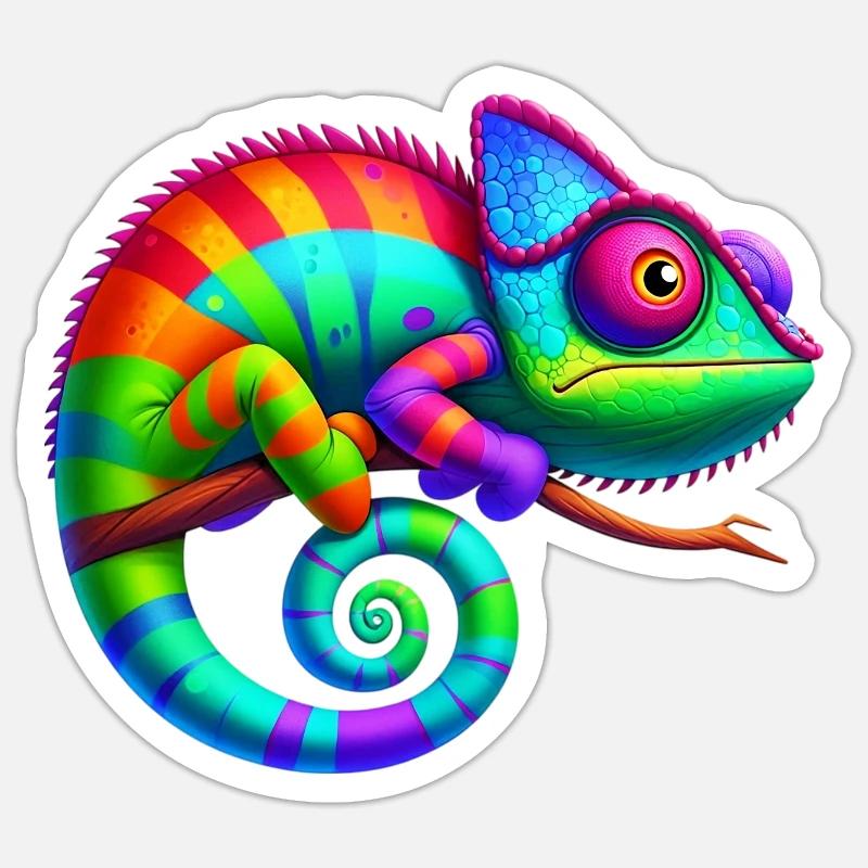 Caméléon Sticker taille S (10 x 10 cm)