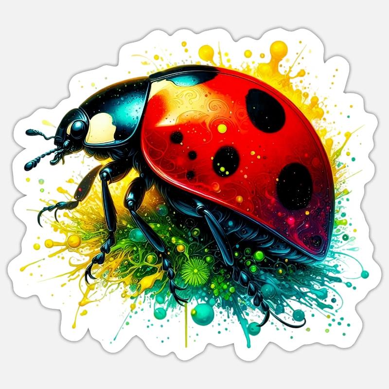 Ladybird - Sticker size S (10 x 10 cm) - white matte