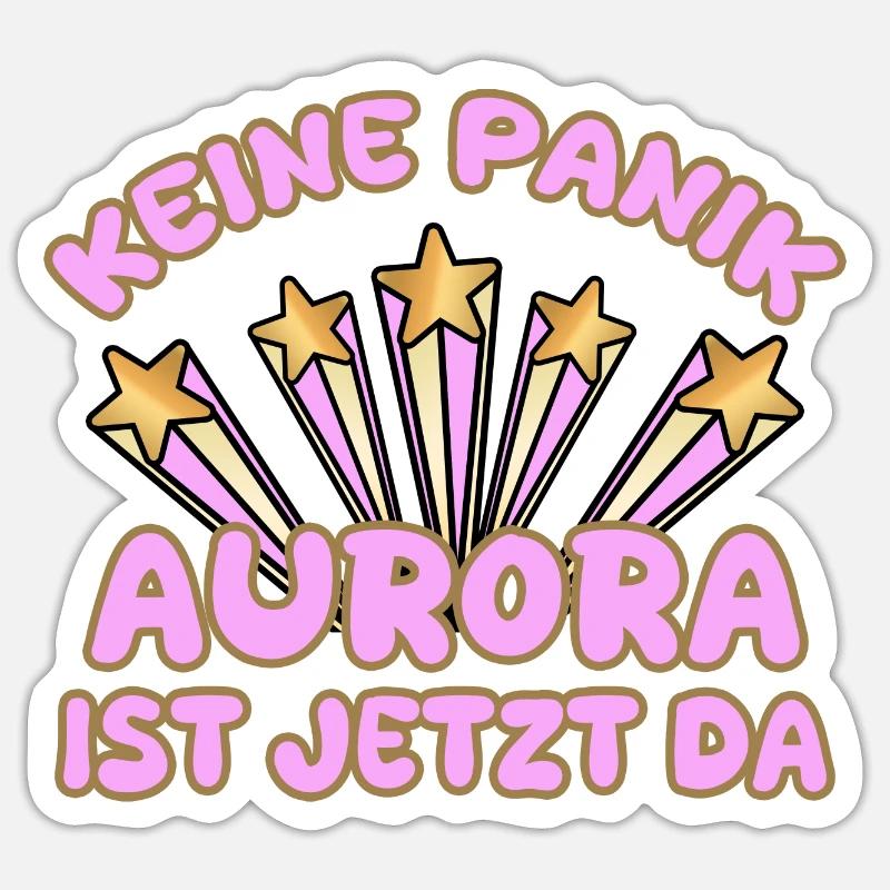 Woman's name Aurora - Sticker size S (10 x 10 cm) - white matte